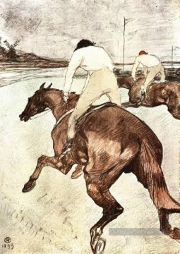 le jockey 1899 Toulouse Lautrec Henri de Peinture à l'huile